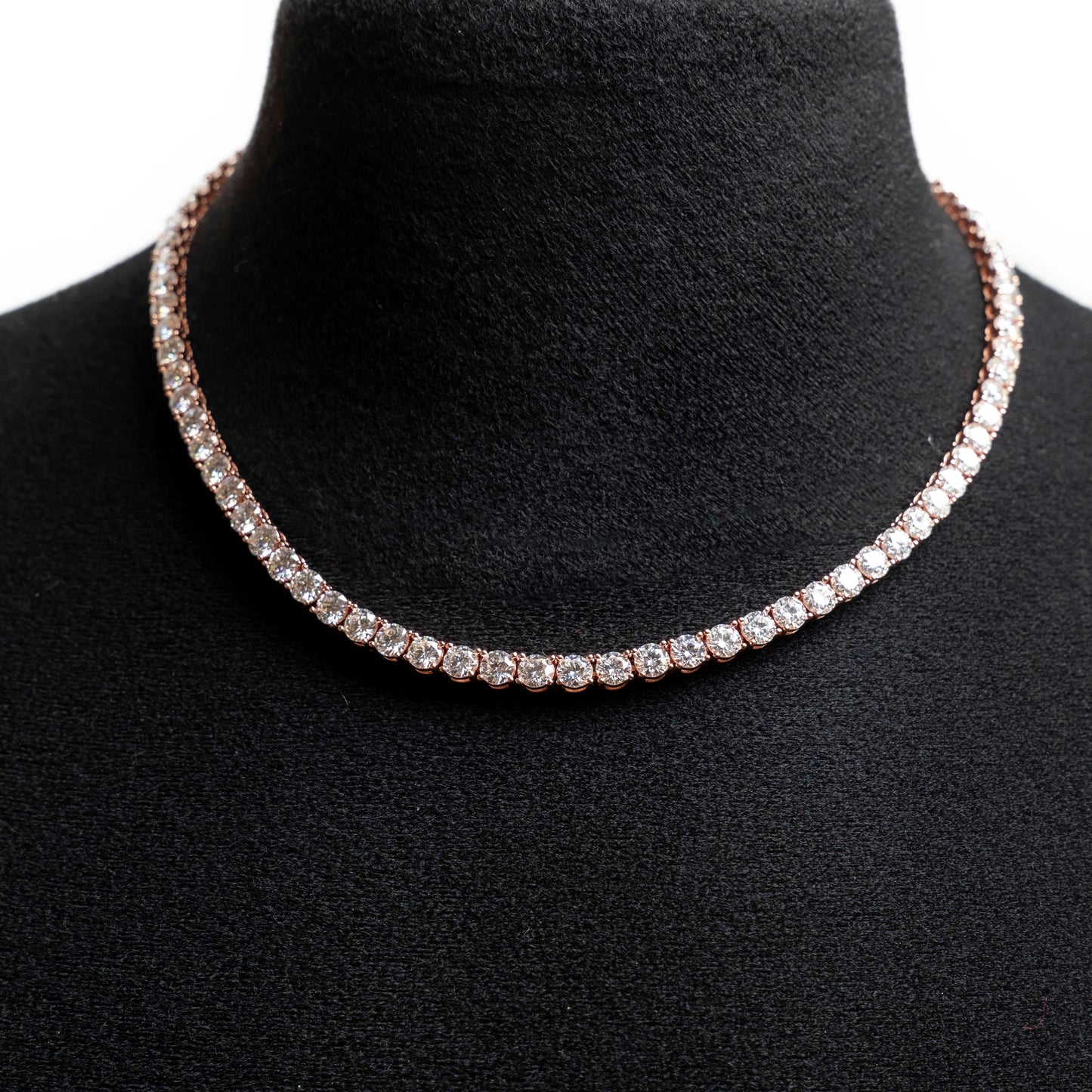 halsband-dam halsband-tennis halsband-moissanite-smycke-smycken-jewellery-jewelry-diamond-diamond necklance-rose-guld-silver-gold